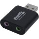 Plugable USB Audio Adapter - 1 x Type A Male USB - 1 x 3.5mm Female Audio In, 1 x 3.5mm Female Audio Out - Black USB-AUDIO