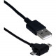 Qvs Sync/Charge USB Data Transfer Cable - 6 ft USB Data Transfer Cable for Smartphone, Tablet, Digital Camera, MP3 Player, GPS - First End: 1 x Type A Male USB - Second End: 1 x Type B Male Mini USB, Second End: 1 x Type B Male Micro USB - Black USB1T2-06