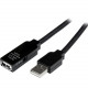 Startech.Com 15m USB 2.0 Active Extension Cable - M/F - 49.21 ft USB Data Transfer Cable - First End: 1 x Type A Male USB - Second End: 1 x Type A Female USB - Shielding - Black - 1 Pack - RoHS, TAA Compliance USB2AAEXT15M