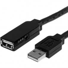 Startech.Com 35m USB 2.0 Active Extension Cable - M/F - USB - 35m - 1 Pack - 1 x Type A Male USB - 1 x Type A Female USB - Nickel-plated Connectors - Black - RoHS, TAA Compliance USB2AAEXT35M
