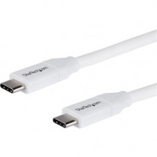 Startech.Com 4m 13 ft USB C to USB C Cable w/ 5A PD - M/M - White - USB 2.0 - USB-IF Certified - USB Type C Cable - USB C Charging Cable - USB C PD Cable - 13.12 ft USB Data Transfer Cable for Notebook, MacBook, MacBook Pro, Chromebook, Wall Charger, Powe