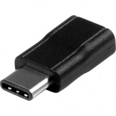 Startech.Com USB C to Micro-USB Adapter M/F - USB 2.0 - USB Type-C to Micro B - Compatible with USB-C mobile devices such as Samsung S8/S8+, Nexus 6P/5X & more - 1 Pack - 1 x Type C Male USB - 1 x Micro Type B Female USB - Nickel Connector - Black USB