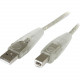 Startech.Com - Transparent USB 2.0 cable - 4 pin USB Type A (M) - 4 pin USB Type B (M) - ( USB / Hi-Speed USB ) - 10 ft - Type A Male - Type B Male USB - 10ft - Transparent - RoHS Compliance USB2HAB10T