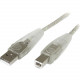Startech.Com - Transparent USB 2.0 cable - 4 pin USB Type A (M) - 4 pin USB Type B (M) - ( USB / Hi-Speed USB ) - 15 ft - Type A Male - Type B Male - 15ft - Transparent USB2HAB15T