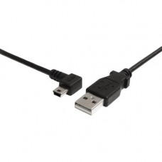 Startech.Com 3 ft Mini USB Cable - A to Left Angle Mini B - Type A Male USB - Type B Male mini-USB - 3ft - Black - RoHS Compliance USB2HABM3LA