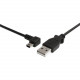 Startech.Com 3 ft Mini USB Cable - A to Left Angle Mini B - Type A Male USB - Type B Male mini-USB - 3ft - Black - RoHS Compliance USB2HABM3LA