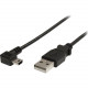 Startech.Com 3 ft Mini USB Cable - A to Right Angle Mini B - Type A Male USB - Type B Male mini-USB - 3ft - Black - RoHS Compliance USB2HABM3RA