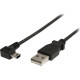 Startech.Com 6 ft Mini USB Cable - A to Right Angle Mini B - Type A Male USB - Mini Type B Male USB - 6ft - Black - RoHS Compliance USB2HABM6RA