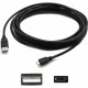 AddOn 15ft USB 2.0 (A) Male to Micro-USB 2.0 (B) Female Black Adapter Cable - 100% compatible and guaranteed to work - TAA Compliance USB2MICROUSB15