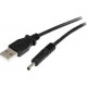 Startech.Com 2m USB to Type H Barrel Cable - USB to 3.4mm 5V DC Power Cable - For Computer, Media Player, Speaker, Hard Drive - 5 V DC - Black - 6.56 ft Cord Length - 1 USB2TYPEH2M