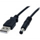 Startech.Com 2m USB to Type M Barrel Cable - USB to 5.5mm 5V DC Cable - 5 V DC - Black - 6.56 ft Cord Length - 1 - RoHS Compliance USB2TYPEM2M