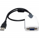 AddOn 8in USB 2.0 (A) Male to VGA Female Black Video Adapter - 100% compatible and guaranteed to work - TAA Compliance USB2VGA