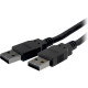 Comprehensive USB 3.0 A Male To A Male Cable 3ft. - USB for Printer, Scanner, Keyboard - 3 ft - Type A Male USB - 1 x Male USB - Shielding - Black - RoHS Compliance USB3-AA-3ST