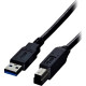 Comprehensive USB 3.0 A Male To B Male Cable 3ft. - USB for Printer, Scanner, Keyboard - 3 ft - Type B Male USB - 1 x Male USB - Shielding - Black - RoHS Compliance USB3-AB-3ST