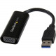 Startech.Com Slim USB 3.0 to VGA External Video Card Multi Monitor Adapter - 1920x1200 / 1080p - 1 Pack - 1 x Type A Male USB - 1 x HD-15 Female VGA - 1920 x 1200 Supported - Black - TAA Compliance USB32VGAES