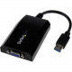Startech.Com USB 3.0 to VGA External Video Card Multi Monitor Adapter for Mac&reg; and PC - 1920x1200 / 1080p - 6.20" USB/VGA Video Cable for Projector, TV, Monitor, Graphics Card, Notebook - First End: 1 x Type A Male USB - Second End: 1 x HD-15