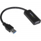 Startech.Com USB 3.0 to VGA Video Adapter with On-board Driver Installation - 1920x1200 - 1 x Type A Male USB - 1 x HD-15 Female VGA - 1920 x 1200 Supported - Black - RoHS Compliance USB32VGAV