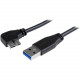 Startech.Com 0.5m 20in Slim Micro USB 3.0 Cable - M/M - USB 3.0 A to Left-Angle Micro USB - USB 3.1 Gen 1 (5 Gbps) - 1.64 ft USB Data Transfer Cable for Hard Drive, Tablet - First End: 1 x Type A Male USB - Second End: 1 x Type B Male Micro USB - Shieldin