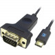 Comprehensive Type-C Male to VGA Male Cable - 1.8m - 5.91 ft USB/VGA Video Cable for Video Device, Monitor, Projector - First End: 1 x Type C Male USB - Second End: 1 x HD-15 Male VGA - Supports up to 1920 x 1080 - Shielding - Black USB3C-VGA-6ST