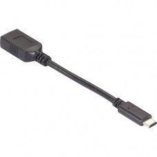 Black Box USB 3.1 Adapter Cable - Type C Male to USB 3.0 Type A Female - 6" USB/USB-C Data Transfer Cable for Peripheral Device, Flash Drive, Keyboard, Mouse, Notebook, Phone, Gaming Console - First End: 1 x Type A Female USB - Second End: 1 x Type C