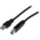 Startech.Com 1m (3ft) Certified SuperSpeed USB 3.0 A to B Cable - M/M - 3.28 ft USB Data Transfer Cable for Video Capture Card, Hard Disk Drive Enclosure, PC, Docking Station, Storage Enclosure, Card Reader - First End: 1 x Type A Male USB - Second End: 1