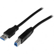 Startech.Com 2m (6 ft) Certified SuperSpeed USB 3.0 A to B Cable - M/M - 6.56 ft USB Data Transfer Cable for Video Capture Card, Hard Disk Drive Enclosure, PC, Docking Station - First End: 1 x Type A Male USB, Male USB - Second End: 1 x Type B Male USB - 
