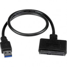 Startech.Com USB 3.0 to 2.5" SATA III Hard Drive Adapter Cable w/ UASP - SATA to USB 3.0 Converter for SSD / HDD - 1.64 ft SATA/USB Data Transfer/Power Cable for Notebook, Ultrabook, Storage Drive, Hard Drive, Solid State Drive - First End: 1 x Male 