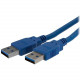 Startech.Com 6 ft SuperSpeed USB 3.0 Cable A to A - M/M - Type A Male USB - Type A Female USB - 6ft - Blue USB3SAA6