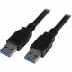 Startech.Com 6 ft Black SuperSpeed USB 3.0 Cable A to A - M/M - Type A Male USB - Type A Male USB - 6ft - Black - RoHS Compliance USB3SAA6BK