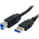 Startech.Com 6 ft Black SuperSpeed USB 3.0 Cable A to B - M/M - Type A Male USB - Type B Male USB - 6ft - Black - RoHS Compliance USB3SAB6BK