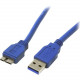Startech.Com 1 ft SuperSpeed USB 3.0 Cable A to Micro B - Type A Male USB - Micro Type B Male USB - 1ft - Blue - RoHS Compliance USB3SAUB1