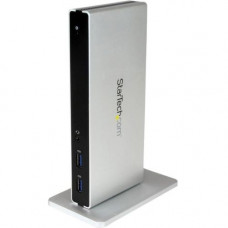 Startech.Com USB 3.0 Docking Station - Compatible with Windows / macOS - Dual DVI Docking Station Supports Dual Monitors - DVI to HDMI and DVI to VGA Adapters Included - USB3SDOCKDD - Dual Monitor Docking Station - 2 x DVI Ports - USB-A Dock for PC and Ma