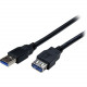Startech.Com 6 ft Black SuperSpeed USB 3.0 Extension Cable A to A - M/F - 6 ft USB Data Transfer Cable - First End: 1 x Type A Male USB - Second End: 1 x Type A Female USB - Extension Cable - Shielding - Black - 1 Pack - RoHS Compliance USB3SEXT6BK