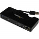 Startech.Com Travel Docking Station for Laptops - HDMI or VGA - USB 3.0 - Portable Universal Laptop Mini Dock - for Notebook - USB - 2 x USB Ports - 2 x USB 3.0 - Network (RJ-45) - Black - Wired USB3SMDOCKHV