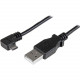 Startech.Com 2m 6 ft Right Angle Micro-USB Charge and Sync Cable M/M - USB 2.0 A to Micro USB - 24 AWG - 6.56 ft USB Data Transfer Cable for Phone, Tablet - First End: 1 x Type A Male USB - Second End: 1 x Type B Male Micro USB - 60 MB/s - Nickel Plated C