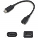 AddOn 7in USB 3.1 (C) Male to Micro-USB 2.0 (B) Female Black Adapter Cable - 100% compatible and guaranteed to work USBC2MUSB2FB