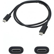 AddOn 6ft USB 3.1 (C) Male to Male Black Cable - 6 ft USB-C Data Transfer Cable for MacBook, Notebook, PC, Mouse, Keyboard, External Hard Drive, Flash Drive - First End: 1 x Type C Male USB - Second End: 1 x Type C Male USB - Black - 1 - TAA Compliance US