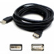 AddOn 6in USB 2.0 (A) Male to Female Black Extension Cable - 100% compatible and guaranteed to work - TAA Compliance USBEXTAA6INB