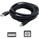 AddOn 5-Pack of 15ft USB 2.0 (A) Male to USB 2.0 (B) Male Black Extension Cables - 100% compatible and guaranteed to work - TAA Compliance USBEXTAB15-5PK