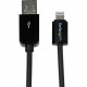 Startech.Com 1m (3ft) Black Apple&reg; 8-pin Lightning Connector to USB Cable for iPhone / iPod / iPad - 3.28 ft Lightning/USB Data Transfer Cable for iPod, iPad, iPhone - First End: 1 x Type A Male USB - Second End: 1 x Lightning Male Proprietary Con