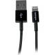 Startech.Com 1m (3ft) Black Apple 8-pin Slim Lightning Connector to USB Cable for iPhone / iPod / iPad - 3 ft Lightning/USB Data Transfer Cable for iPod, iPhone, iPad - First End: 1 x Type A Male USB - Second End: 1 x Lightning Male Proprietary Connector 