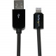 Startech.Com 0.3m (11in) Short Black Apple&reg; 8-pin Lightning Connector to USB Cable for iPhone / iPod / iPad - 1 ft Lightning/USB Data Transfer Cable for iPhone, iPad, iPod, Notebook - First End: 1 x Type A Male USB - Second End: 1 x Lightning Male