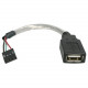 Startech.Com 6in USB 2.0 Cable - USB A to USB 4 Pin Header F/F USB A Female to Motherboard Header Adapter - USB cable - 4 pin USB Type A (F) - 4 pin MPC (F) - 15 cm - Type A Female USB - 6 USBMBADAPT