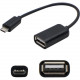 AddOn 5in Micro-USB 2.0 (B) Male to USB 2.0 (A) Female Black On-the-Go Cable - 100% compatible and guaranteed to work - TAA Compliance USBOTG