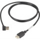 Black Box USB 2.0 Cable - Type A Male (Right Angle) to Type A Female, 4-ft. (1.2-m) - 4 ft USB Data Transfer Cable for Hub, Peripheral Device, Printer, Scanner, Storage Device - First End: 1 x Type A Male USB - Second End: 1 x Type A Female USB - 480 Mbit