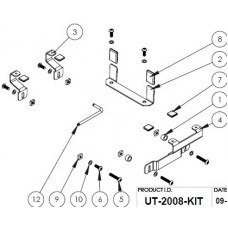 Havis UT-2008-KIT - Mounting component (2 spacers, washers, 3 mounting brackets, screws, rear fence) - for Havis UT-2001 - TAA Compliance UT-2008-KIT