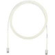 Panduit Cat.5e UTP Patch Network Cable - 20 ft Category 5e Network Cable for Network Device - First End: 1 x RJ-45 Male Network - Second End: 1 x RJ-45 Male Network - Patch Cable - Gold Plated Contact - Off White - TAA Compliance UTP28CH20