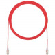 Panduit Cat.6 U/UTP Patch Network Cable - 14 ft Category 6 Network Cable for Network Device - First End: 1 x RJ-45 Male Network - Second End: 1 x RJ-45 Male Network - Patch Cable - 28 AWG - Clear, Red - 25 UTP28SP14RD-Q