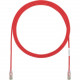 Panduit Cat.6 U/UTP Patch Network Cable - 21 ft Category 6 Network Cable for Network Device - First End: 1 x RJ-45 Male Network - Second End: 1 x RJ-45 Male Network - Patch Cable - 28 AWG - Clear, Red - 25 UTP28SP20RD-Q