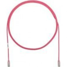 Panduit Cat.6 UTP Patch Network Cable - 7 ft Category 6 Network Cable for Network Device - First End: 1 x RJ-45 Male Network - Second End: 1 x RJ-45 Male Network - Patch Cable - Gold Plated Contact - 28 AWG - Pink - 1 Pack UTP28SP7PK